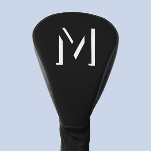 Couvre-club De Golf Simple Monogramme initial ombre portée personnalis