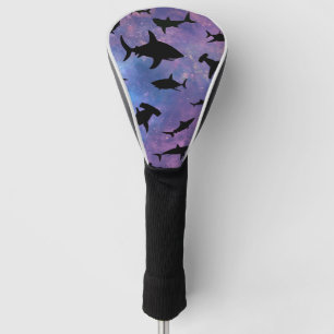 Couvre-club De Golf Simple requin mâchoires baleine motif de galaxie o
