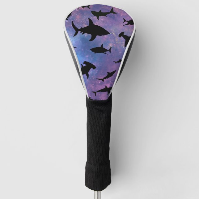 Couvre-club De Golf Simple requin mâchoires baleine motif de galaxie o (Devant)