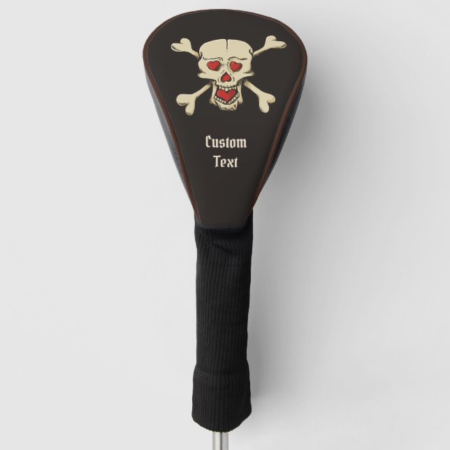 Couvre-club De Golf Skull with Hearts (Devant)