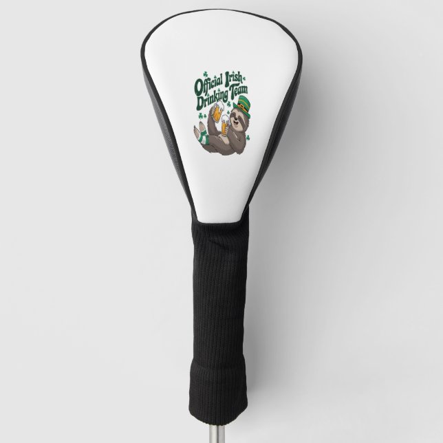 Couvre-club De Golf Sloth Irish Drinking St Patrick's Day (Devant)