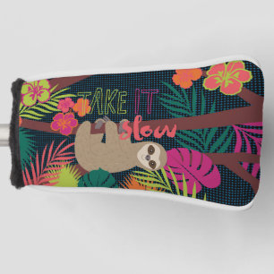 Couvre-club De Golf Sloth Life - Prenez-le lentement