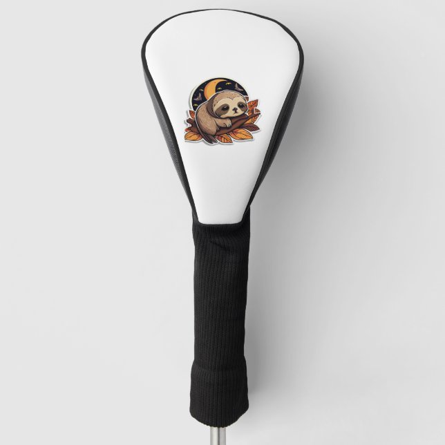 Couvre-club De Golf sloth pumpkin Halloween sticker style 2 Classic T- (Devant)