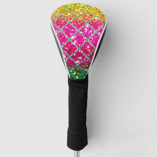 Couvre-club De Golf Snakeskin rose parties scintillant (Devant)