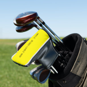 Couvre-club De Golf Souriez, Jésus Vous Aime Jaune Joyeux Soleil