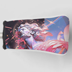 Couvre-club De Golf Statue cool Vaporwave de David en rose