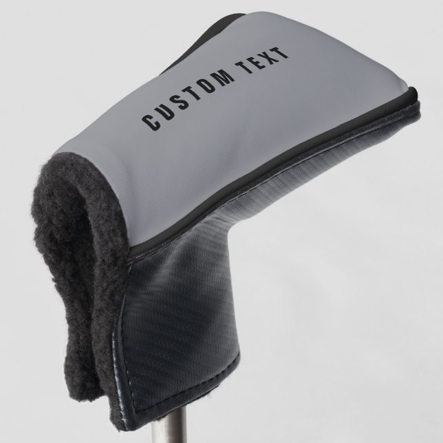 Couvre-club De Golf Style moderne Nom de recherche | Gris et noir (Devant 3/4)