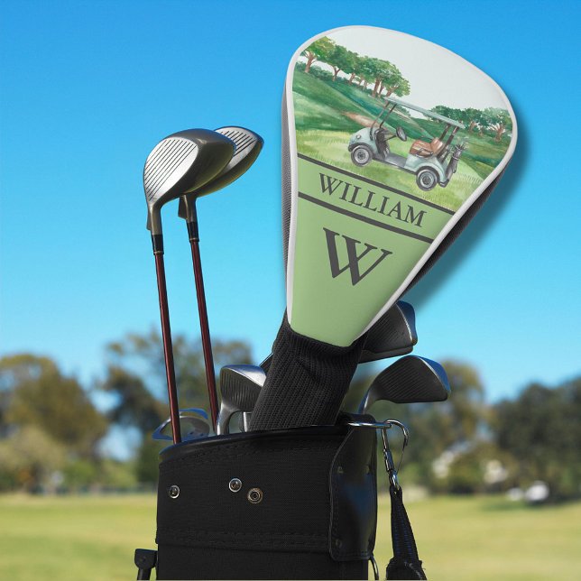 Couvre-club De Golf Stylo Cart Cart Clubs Monogramme Nom (Créateur téléchargé)