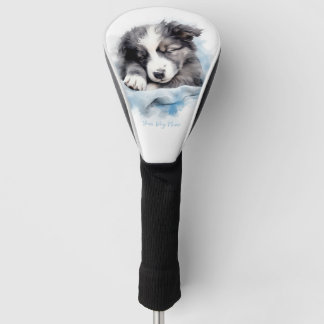 Couvre-club De Golf Super mignon ange dormant chiot Border Collie chie