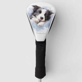 Couvre-club De Golf Super mignon ange dormant chiot Border Collie chie