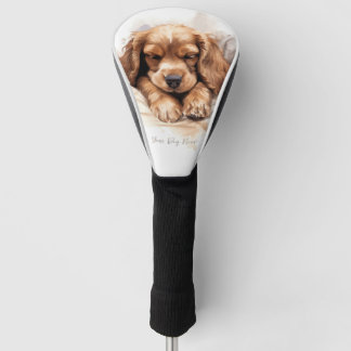 Couvre-club De Golf Super mignon ange dormant chiot Cocker Spaniel Chi