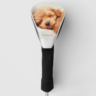 Couvre-club De Golf Super mignon ange dormant chiot Poodle Dog 002