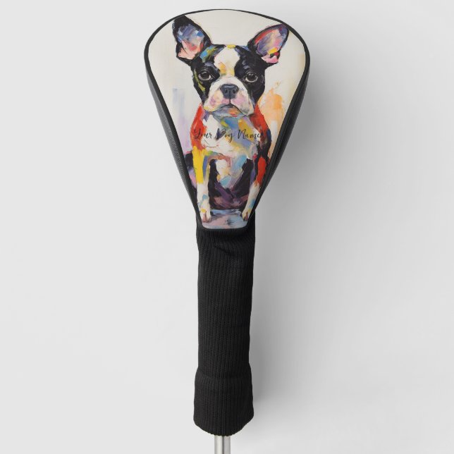Couvre-club De Golf Super mignon Boston Terrier Chien Chien Chien Pupp (Devant)