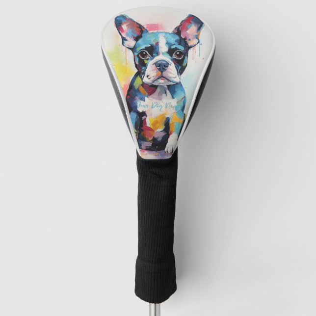 Couvre-club De Golf Super mignon Boston Terrier Chien Chien Chien Pupp (Devant)