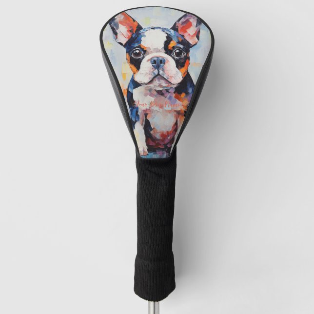 Couvre-club De Golf Super mignon Boston Terrier Chien Chien Chien Pupp (Devant)