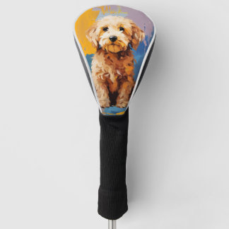 Couvre-club De Golf Super mignon Goldendoodle Chien Chien Chien Puppy 