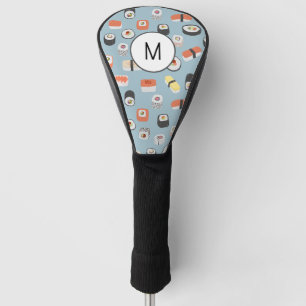Couvre-club De Golf Sushi Nigiri Maki Roule Monogramme alimentaire jap