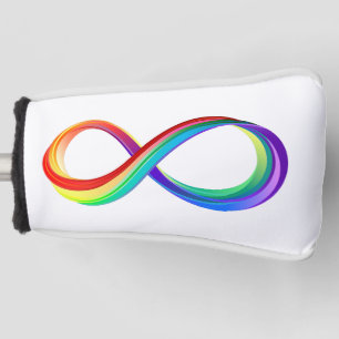 Couvre-club De Golf Symbole d'infinité arc-en-ciel stratifié