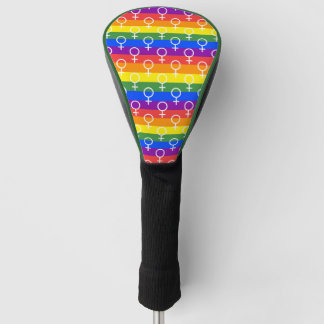 Couvre-club De Golf Symbole féminin Motif arc-en-ciel
