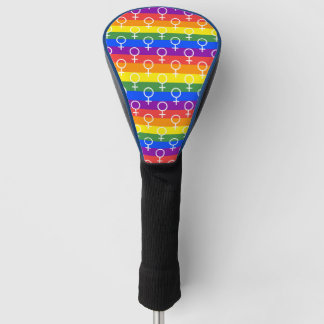 Couvre-club De Golf Symbole féminin Motif arc-en-ciel