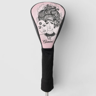 Couvre-club De Golf Symbole zodiaque Gemini du Théâtre Masqué de la Da