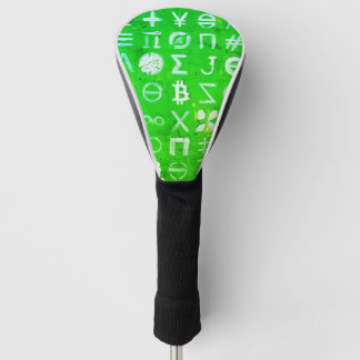 Couvre-club De Golf Symboles de Bitcoin (Bright Profit Green - 4)