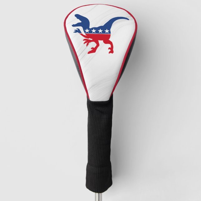 Couvre-club De Golf T-Rex patriotique anti-politique (Devant)