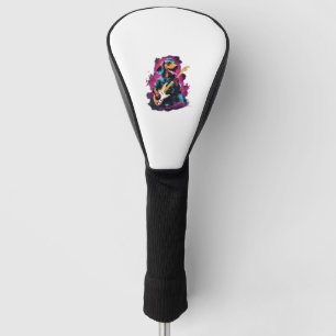 Couvre-club De Golf T-shirt Guitare Guitare Punk Rock Dachshund Chien