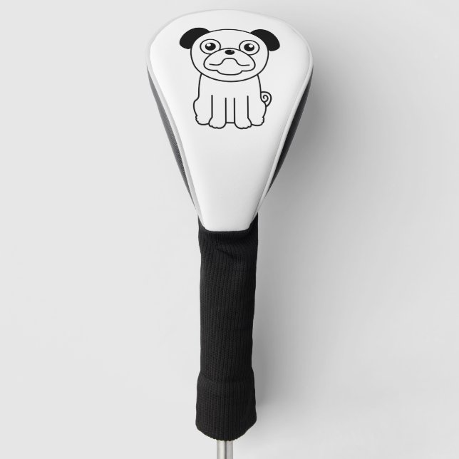 Couvre-club De Golf T-shirt Icône carlin (Devant)