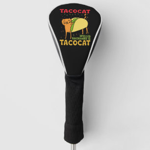 Couvre-club De Golf Tacocat Écrit à l'Envers Tacos Chats Cinco De Mayo