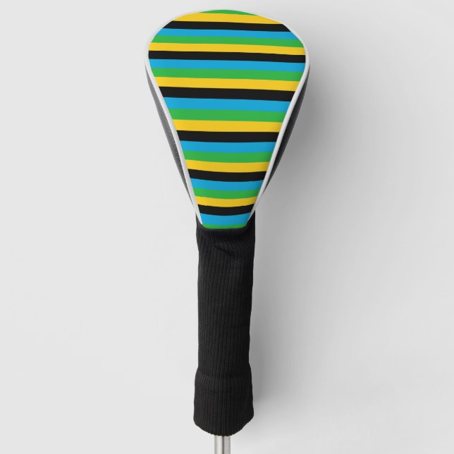 Couvre-club De Golf Tanzanie drapeau bandes couleurs motif (Devant)