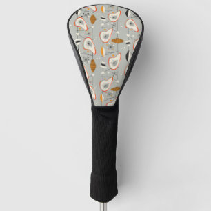 Couvre-club De Golf Teal géométrique et motif bleu