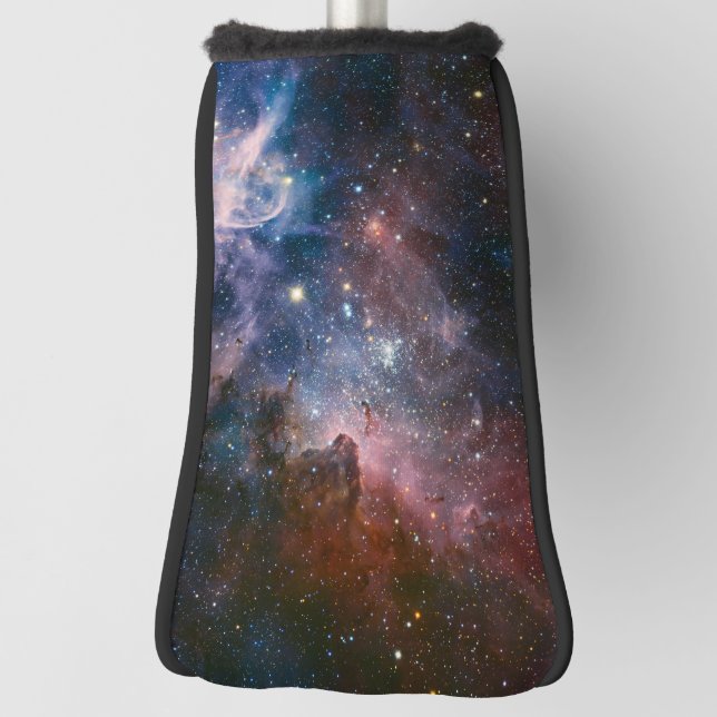 Couvre-club De Golf Télescope Nebula Hubble Carina Rouge et Bleu (Tourné à 90°)