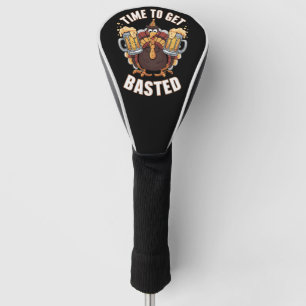 Couvre-club De Golf Temps To Get Basted Funny Beer Thanksgiving Turkey