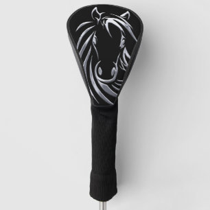 Couvre-club De Golf Tête de cheval en argent