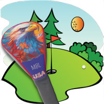 TÊTE DE GOLF - Aigle patriotique + USA & Monogramm