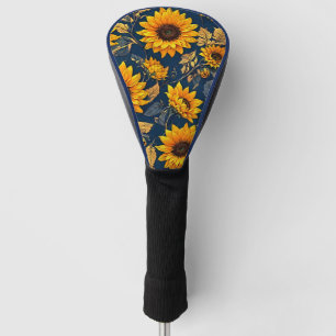 Couvre-club De Golf Tête de golf Sunflower - Tee in Bloom