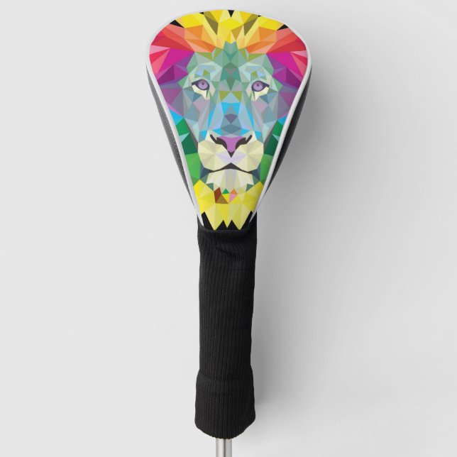 Couvre-club De Golf Tête de lion arc-en-ciel (Devant)