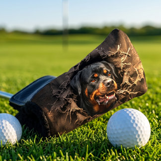 Couvre-club De Golf Tête de Rottweiler Féroce pour Putter de Golf