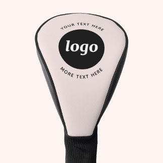 Couvre-club De Golf Texte de logo simple Entreprise Promotionnel Rose