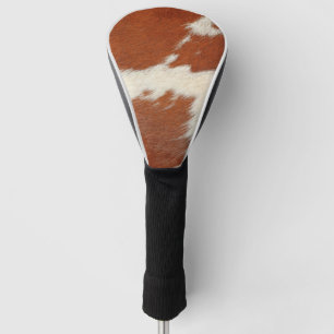 Couvre-club De Golf texture Brown et blanche de la vache