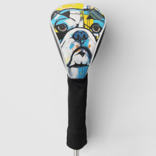 Couvre-club De Golf The Bulldog Chien Portrait 004 - Sable Gabriel