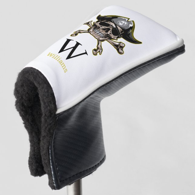 Couvre-club De Golf Thème pirate Fête Peau adulte Monogramme (Devant 3/4)