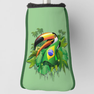 Couvre-club De Golf Toco Toucan avec drapeau brésilien
