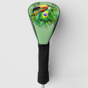 Couvre-club De Golf Toco Toucan avec drapeau brésilien