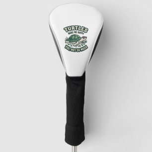 Couvre-club De Golf Tortue Drôle Me Rend Heureux Vintage