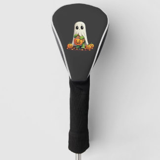 Couvre-club De Golf Tortue fantôme mignonne d'Halloween avec bonbons (