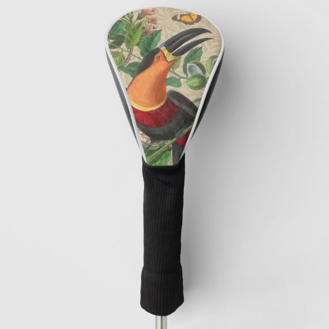 Couvre-club De Golf Toucan Jungle Tropical Bird Belle antique (Devant)