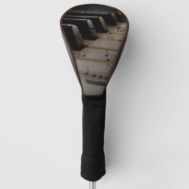 Couvre-club De Golf Touches de piano de musique antique (Devant)