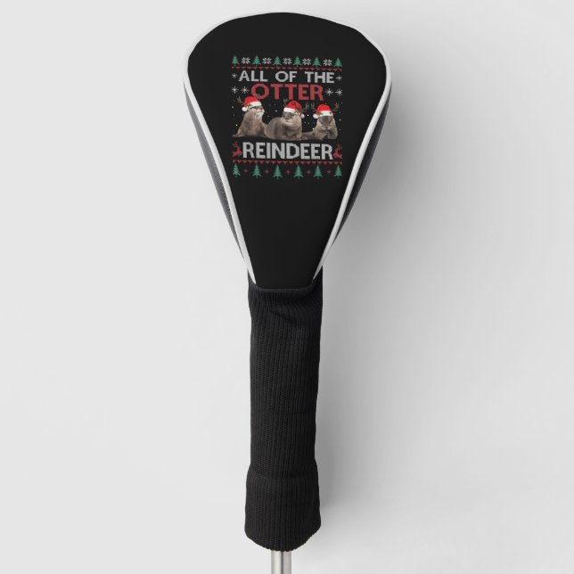 Couvre-club De Golf Tous Otter Reindeer Noël Pjamas moches Noël (Devant)